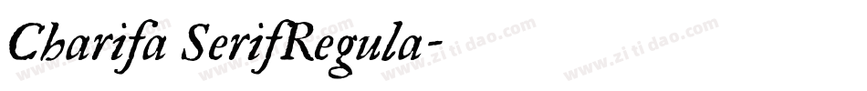 Charifa SerifRegula字体转换